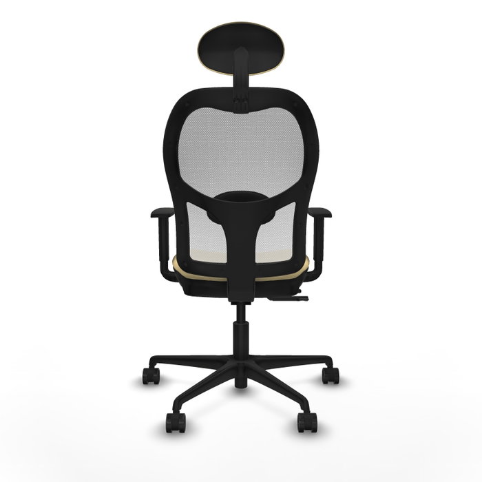 PIQUERAS Y CRESPO Silla de oficina Jorquera con mecanismo Sincro/Traslack, Crema y Blanco PIQUERAS Y CRESPO Silla de oficina Jorquera con mecanismo Sincro/Traslack, Crema y Blanco