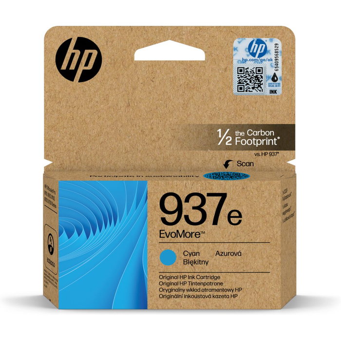 HP Cartucho de Tinta Original EvoMore 937e Cian Alto Rendimiento (XL) HP Cartucho de Tinta Original EvoMore 937e Cian Alto Rendimiento (XL)