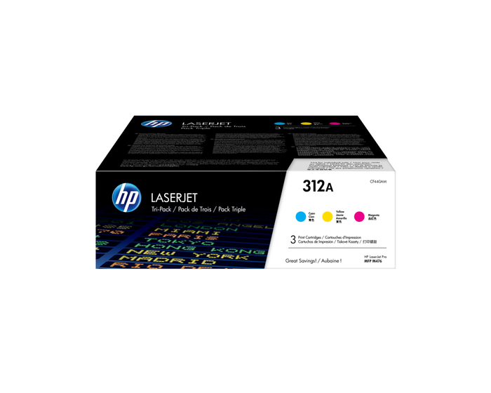 HP 312A Multipack CF440AM (Cian, Magenta, Amarillo)