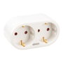 Simon Adaptador doble frontal schuko 2p+t 16a 250v~, blanco