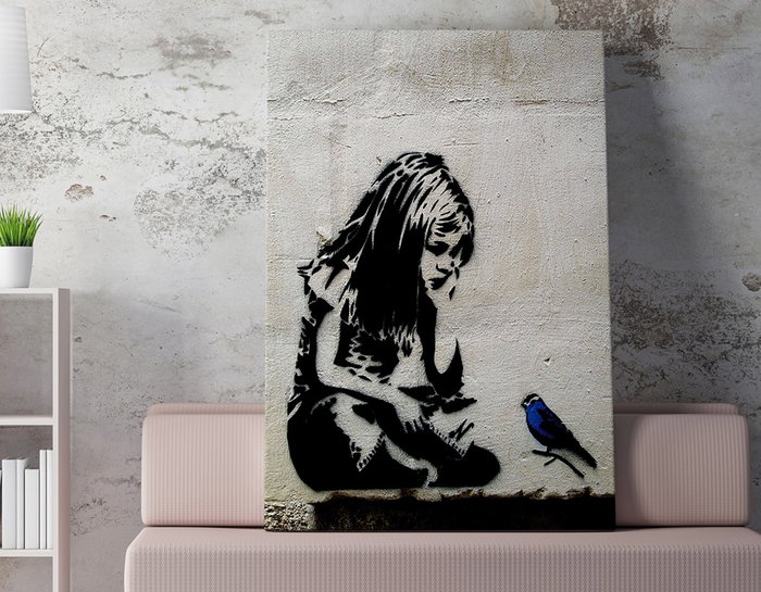 Wallity Lienzo Decorativo Enmarcado WY49 Banksy 50x70 cm Wallity Lienzo Decorativo Enmarcado WY49 Banksy 50x70 cm
