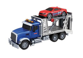Camion portacoche, incluye coche, con luces y sonidos 38x14x21cm