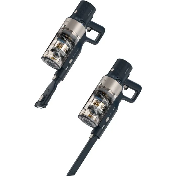 Cecotec Aspiradora de mano Conga Rockstar 5500 Hurricane Station Flex - 30.000 Pa de succión, 90 min autonomía - Negro/Gris