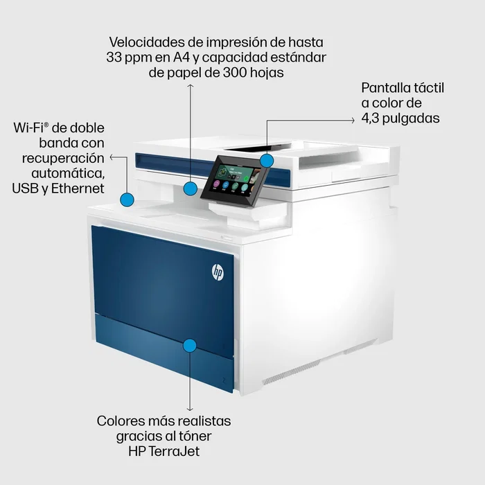 HP Color LaserJet Pro MFP 4302fdw Multifunción Láser Color Blanco y Azul HP Color LaserJet Pro MFP 4302fdw Multifunción Láser Color Blanco y Azul
