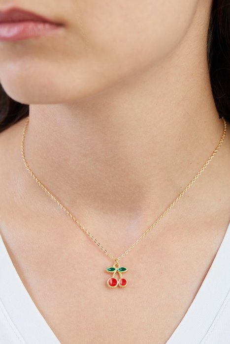 Heliophilia Silver CHRM15016 Collar de Metal Dorado con Recubrimiento de Laca, Resistente al Empañamiento