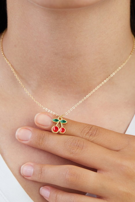 Heliophilia Silver CHRM15016 Collar de Metal Dorado con Recubrimiento de Laca, Resistente al Empañamiento
