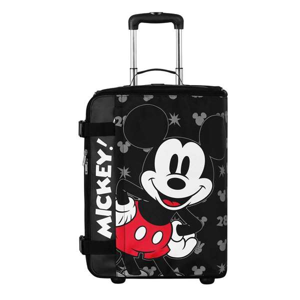 Karactermania Maleta de Cabina Plegable Mickey Mouse Surprise Negra Poliéster 35x20x55 cm
