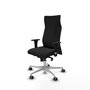 PIQUERAS Y CRESPO Sillón Albacete Negro con Mecanismo Sincro y Base de Aluminio