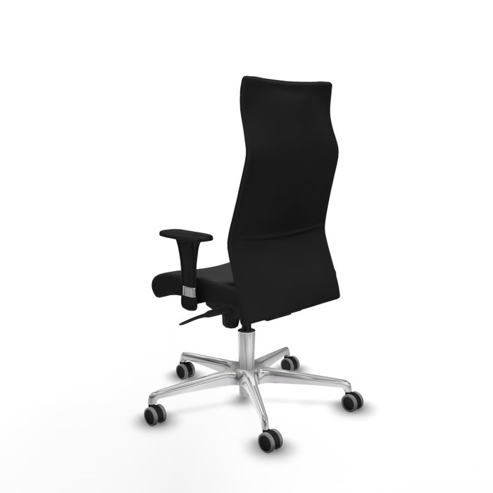 PIQUERAS Y CRESPO Sillón Albacete Negro con Mecanismo Sincro y Base de Aluminio