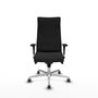 PIQUERAS Y CRESPO Sillón Albacete Negro con Mecanismo Sincro y Base de Aluminio