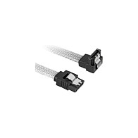 SHARKOON Cable SATA III 90 Grados Manga 0.60 Metros Blanco para Disco Duro