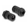 DeLOCK Funda Protectora de Cable 2 m x 10 mm con 2 x Conector PG7, Negro