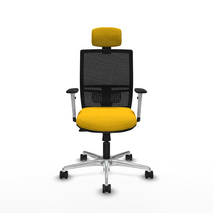 PIQUERAS Y CRESPO Silla de oficina Yunquera con mecanismo Sincro/Traslack, Amarillo y Negro PIQUERAS Y CRESPO Silla de oficina Yunquera con mecanismo Sincro/Traslack, Amarillo y Negro