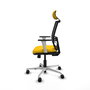 PIQUERAS Y CRESPO Silla de oficina Yunquera con mecanismo Sincro/Traslack, Amarillo y Negro