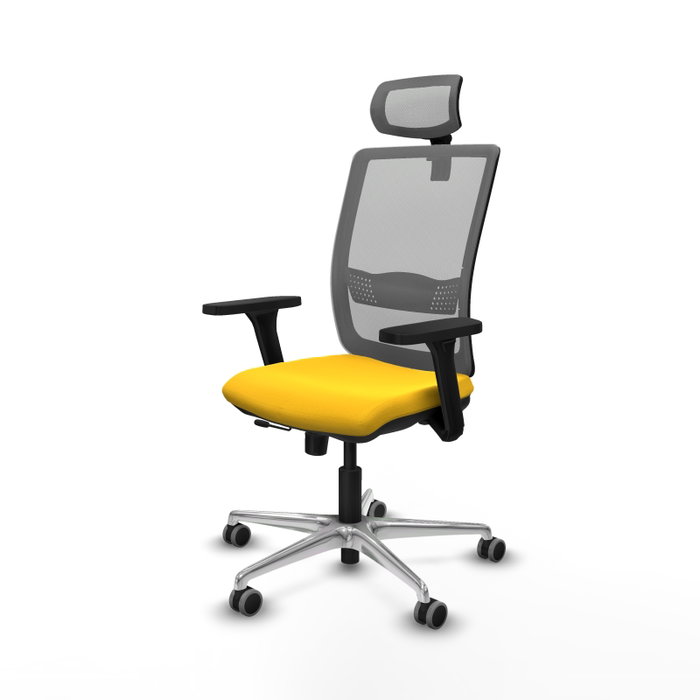 PIQUERAS Y CRESPO Silla de oficina Haches Amarillo y Gris PIQUERAS Y CRESPO Silla de oficina Haches Amarillo y Gris