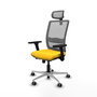 PIQUERAS Y CRESPO Silla de oficina Haches Amarillo y Gris