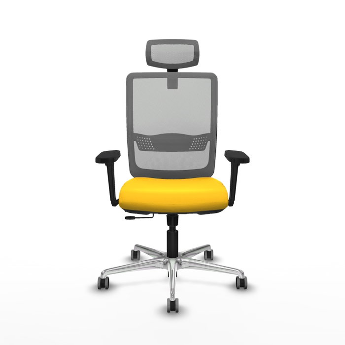 PIQUERAS Y CRESPO Silla de oficina Haches Amarillo y Gris PIQUERAS Y CRESPO Silla de oficina Haches Amarillo y Gris