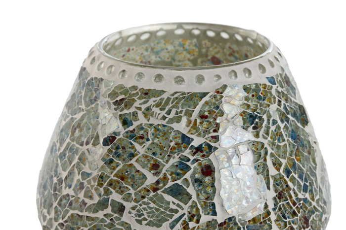 DKD Home Decor Lámpara de Sobremesa de Cristal Craquelado Surtido de 2 Unidades, Verde Menta y Azul Celeste
