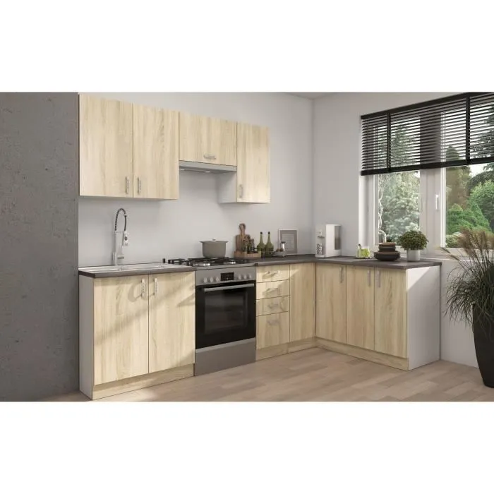 SARA Armario Alto 2 Puertas Roble Sonoma L80 x P31 x H71.5 cm SARA80GS