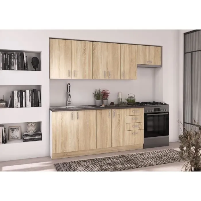 SARA Armario Alto 2 Puertas Roble Sonoma L80 x P31 x H71.5 cm SARA80GS