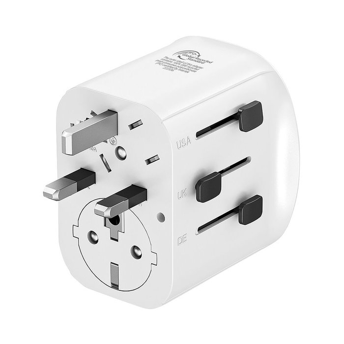 Muvit For Change Cargador de Pared Universal MCADP0006 con 1x USB-C y 2x USB-A, 15W Muvit For Change Cargador de Pared Universal MCADP0006 con 1x USB-C y 2x USB-A, 15W