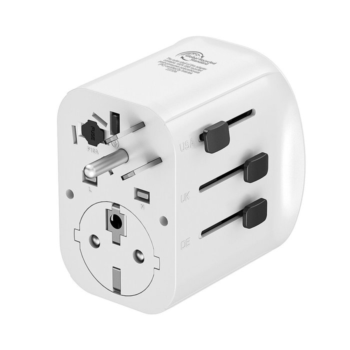 Muvit For Change Cargador de Pared Universal MCADP0006 con 1x USB-C y 2x USB-A, 15W Muvit For Change Cargador de Pared Universal MCADP0006 con 1x USB-C y 2x USB-A, 15W