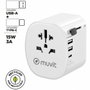 Muvit For Change Cargador de Pared Universal MCADP0006 con 1x USB-C y 2x USB-A, 15W
