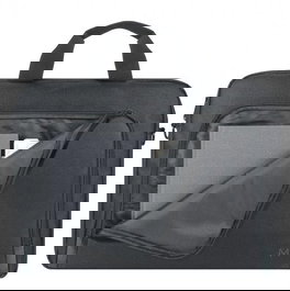 Mobilis TheOne Basic - Maletín para Portátil hasta 14", Negro, Poliéster con 30% Reciclado, Universal, Cremallera, Tirante para Hombro, Toploading