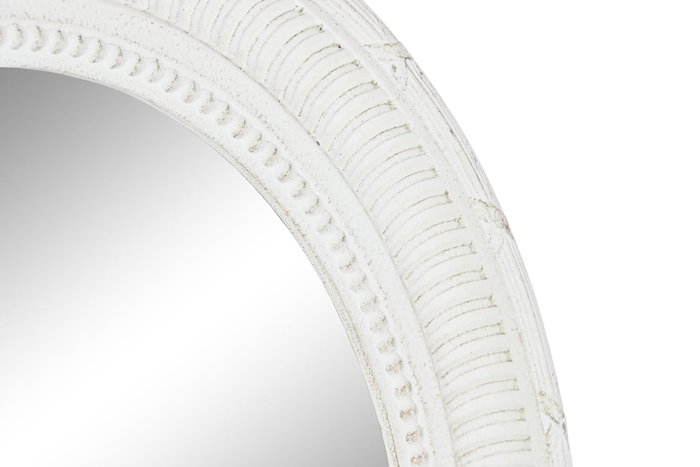 DKD Home Decor Espejo de Madera Blanco 66x66x5 cm DKD Home Decor Espejo de Madera Blanco 66x66x5 cm