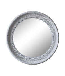 DKD Home Decor Espejo de Madera Blanco 66x66x5 cm