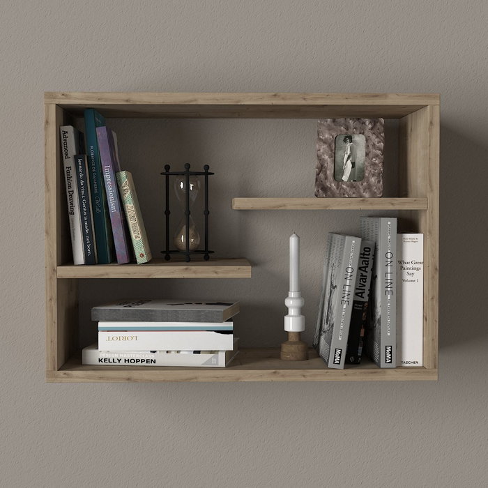 Hanah Home Estantería de Pared Sapphire Color Zafiro 60x44x19.5 cm Tablero de Partículas Recubierto de Melamina 18mm