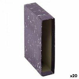 Dohe Archinovo Funda Archivador Folio Lomo Ancho Negro Jaspeado (Set de 20)