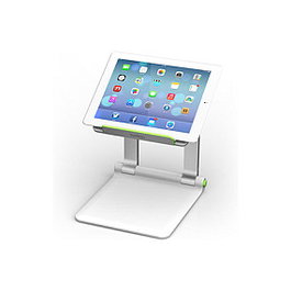 Belkin Uni Portable Tablet Stage B2B118 - Carro de administración y presentación para tablets hasta 10", Verde y Plata