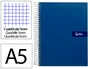 Liderpapel Cuaderno Espiral A5 Micro Crafty Tapa Forrada 120 Hojas 90gr Cuadro 5mm Azul