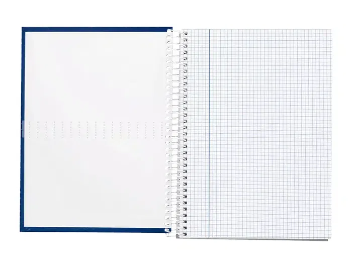 Liderpapel Cuaderno Espiral A5 Micro Crafty Tapa Forrada 120 Hojas 90gr Cuadro 5mm Azul