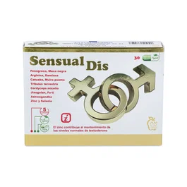 DIS Sensualdis 30 Cápsulas - Complemento alimenticio con Maca Negra y L-Arginina para el mantenimiento de los niveles normales de testosterona
