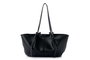 Vince Camuto Foggia Bolsa de Hombro Negra en Cuero de Polivinilo