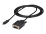 StarTech.com Cable Adaptador CDP2VGAMM2MB USB-C a VGA 2m - Full HD 1920x1200 WUXGA - Activo - Compatible Thunderbolt 3 y DP Alt Mode