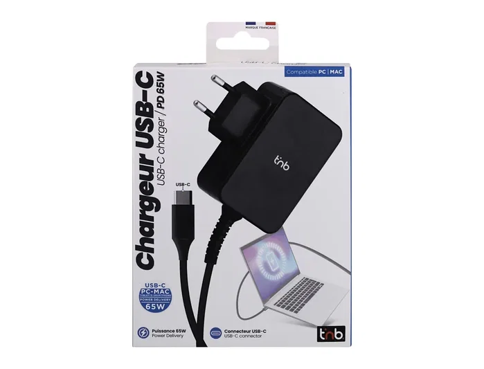 TNB Cargador Universal 65W USB-C Negro CHNBTC65W