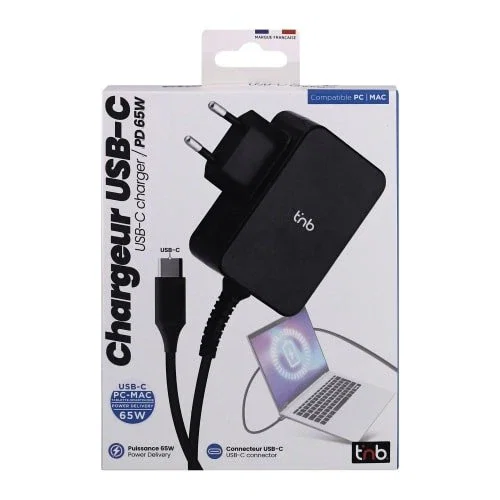 TNB Cargador Universal 65W USB-C Negro CHNBTC65W