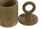 DKD Home Decor Joyero KIYO con tapa acabado símil madera marrón