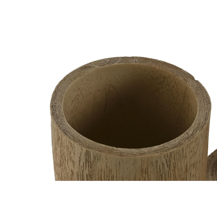 DKD Home Decor Joyero KIYO con tapa acabado símil madera marrón