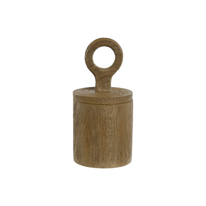 DKD Home Decor Joyero KIYO con tapa acabado símil madera marrón