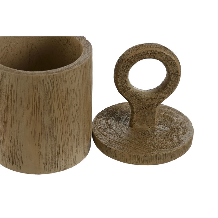 DKD Home Decor Joyero KIYO con tapa acabado símil madera marrón