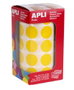 Apli Gomets Autoadhesivos Redondos 20 mm Amarillo Rollo de 1770 unidades