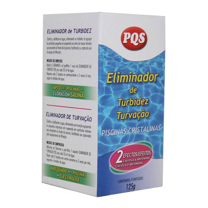 PQS - Eliminador de Turbidez para Piscina, Clarificante, Abrillantador de Agua, 125 g