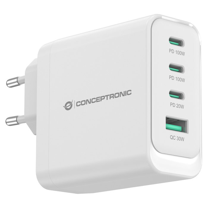 Conceptronic Althea22W100 Cargador de Pared 100W Blanco Conceptronic Althea22W100 Cargador de Pared 100W Blanco