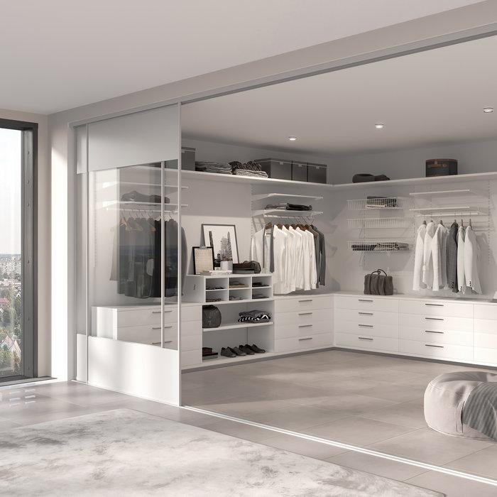 Emuca Lote para 4 estantes con soportes y placas de fijación a pared Jagmet, longitud 230mm, Acero, Pintado blanco