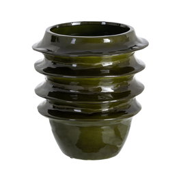 Jarrón Verde Cerámica Decoración 30 X 30 X 33 cm