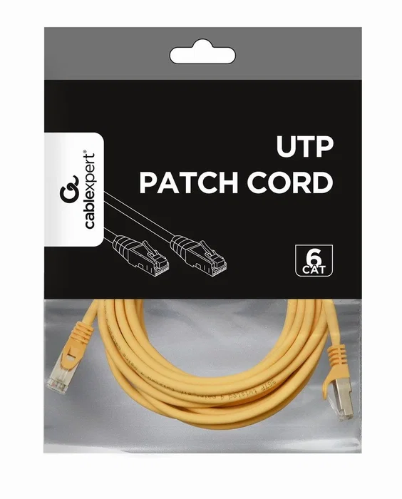 Gembird cable de red Cat6 U/UTP de 3 m Amarillo